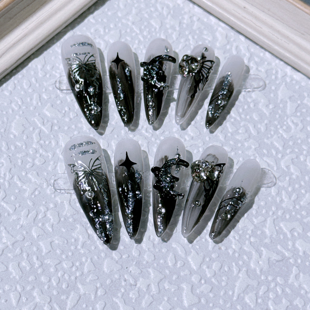 リキッド・モノトーングラデーションバタフライ