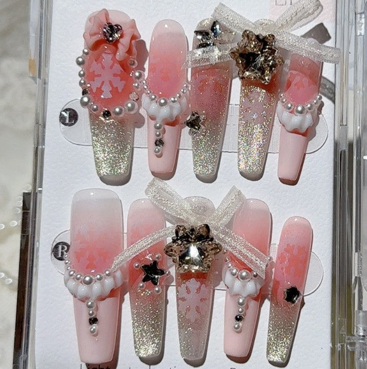 宝石雪の舞踏会（パウダーピンク）