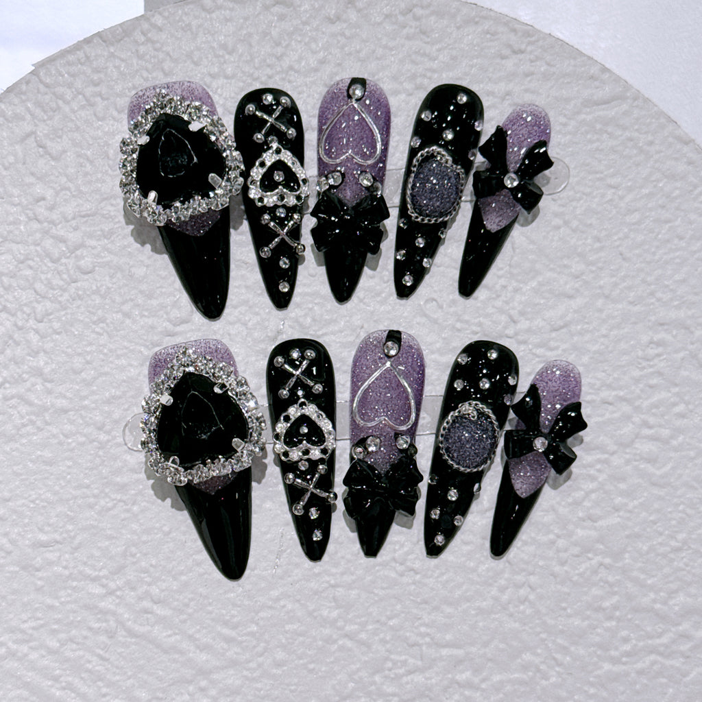 量産型パープルヒロインネイル