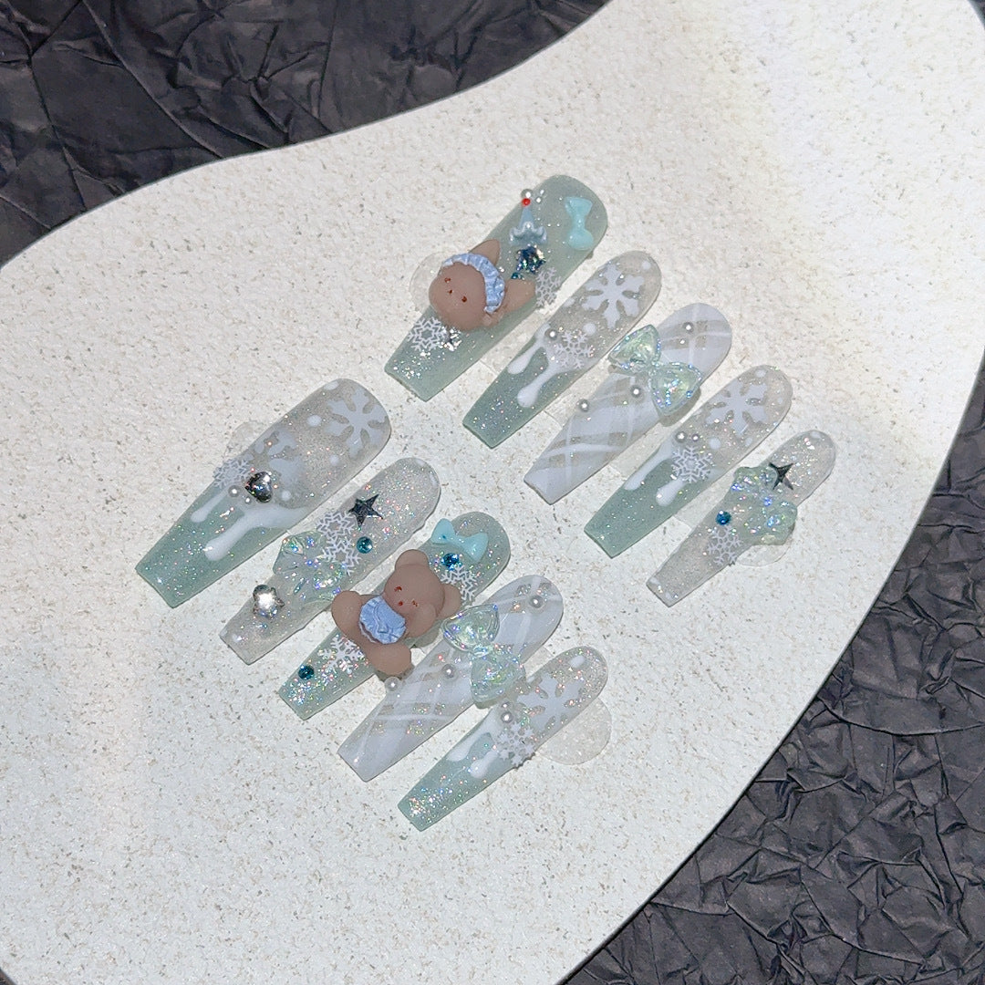 クリスマスベアのホワイトスノー