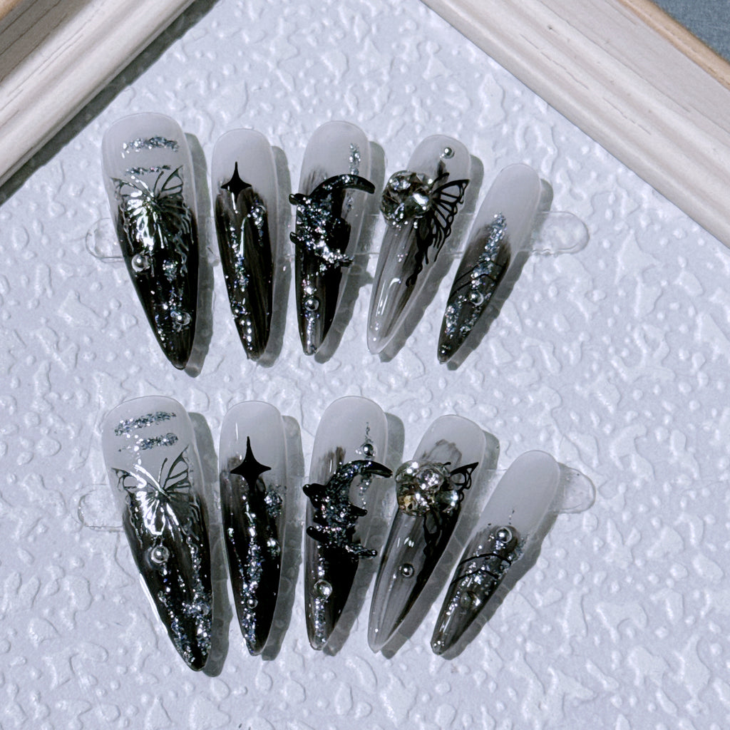 リキッド・モノトーングラデーションバタフライ