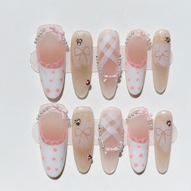 マカロンピンクのガーリークロス