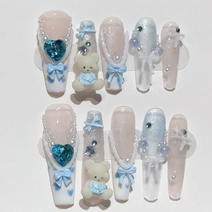 水色リボンのゆめかわベア