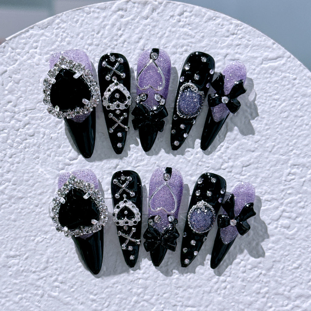 量産型パープルヒロインネイル