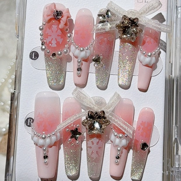 宝石雪の舞踏会（パウダーピンク）