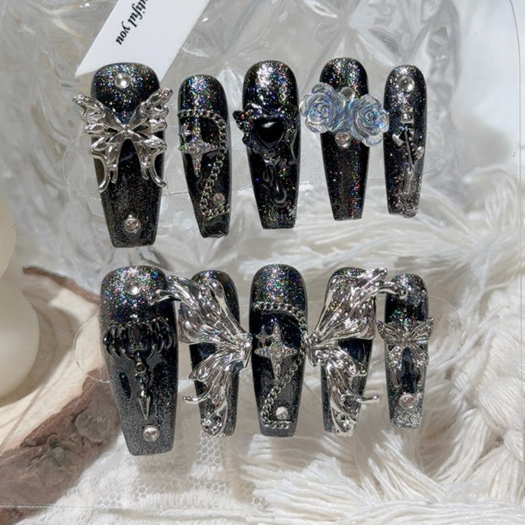 ブラックメタリックバタフライ