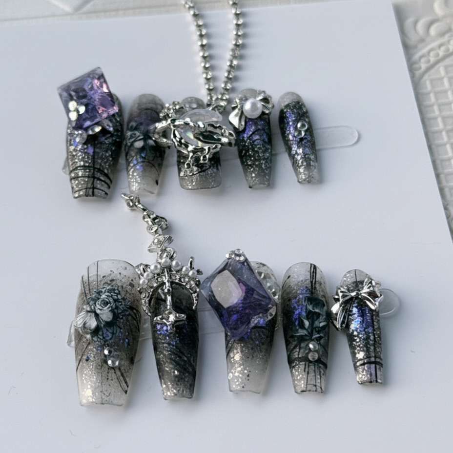 軽奢ゴシックバロックトレンドパープル