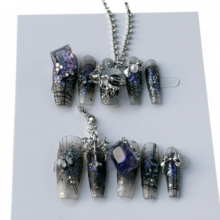 軽奢ゴシックバロックトレンドパープル